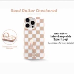 Loopy Case Sand Dollar Checkered, Righty - iPhone 15 Pro Max - with bag